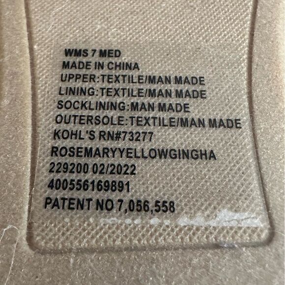 NWOT Yellow and white gingham sandals, sz 7 - Picture 6 of 7